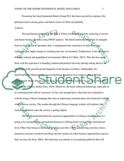 Entry of the InterContinental Hotel into China