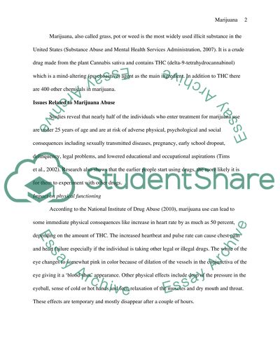 The effects of marijuana on physical psychological & physiological functioning