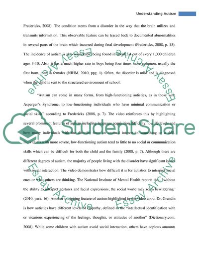 Understanding Autism: Thoughts on Grandins Thoughts on Autism