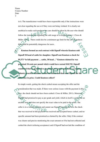 Business Law and Ethics