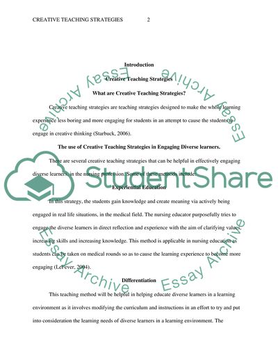 Communication Opinion and Creative Teaching Strategies