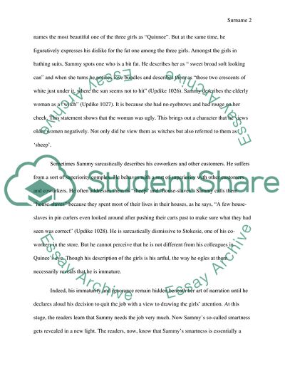 What Dictated Sammys Desire to Leave Work in A & P by John Updike