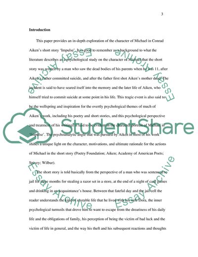 The Character of Michael in Impulse by Conrad Aiken