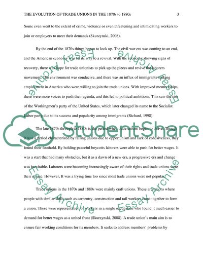 Sample research paper on unions picture