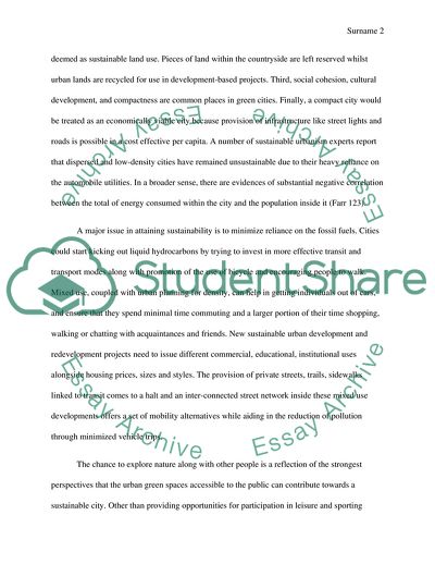 Sustainable Urbanism at Home and Abroad