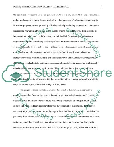 Health Information Professionals Care