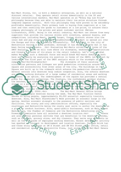 Strategic Plan of WalMart