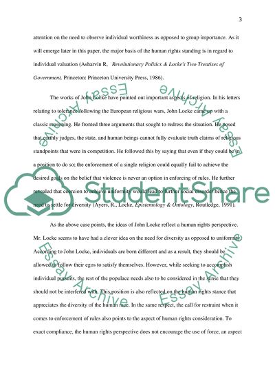 The works of John Locke Relating to Human Rights