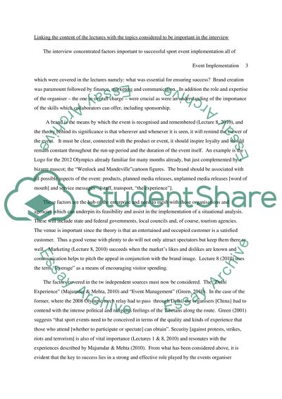 Key Components of Sport Implementation