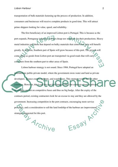 Ports in the Storm - Lisbon Harbour