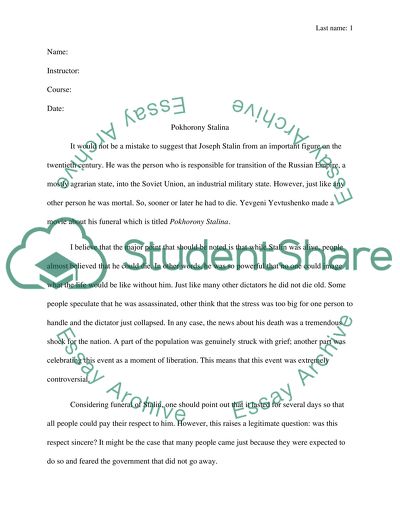 Pokhorony Stalina by Yevgeni Yevtushenko