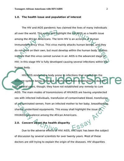 African American Teenagers with HIV/AIDS