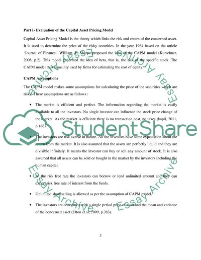 Evaluation of The Capital Asset Pricing Model (GlaxoSmithKline)