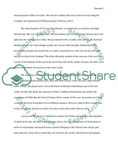 Nella Larsens Life and Compared with her Experience with Character in Passing