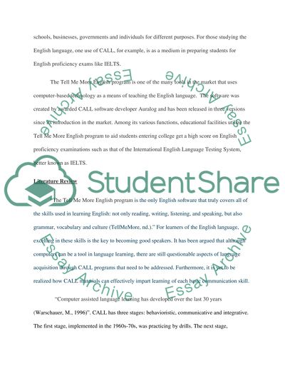 A Computer Assisted Language Learning (CALL)