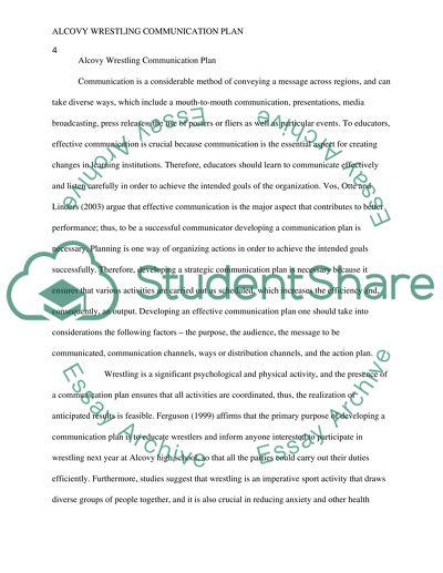 An Effective Communication Plan and Strategy for Sporting Events
