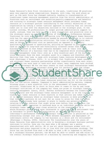 Human Resources Role