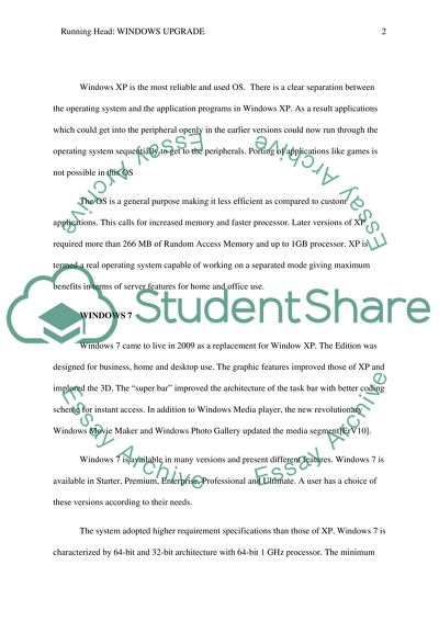 Windows Upgrade Report