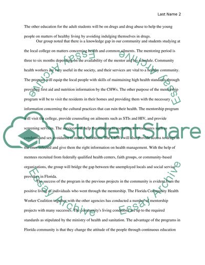 Professional Mentoring program for Community Health Workers