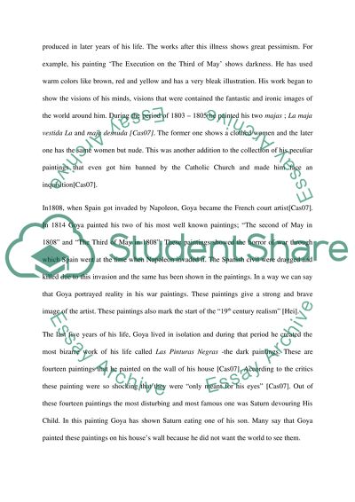 Biography of Franncisco de Goya