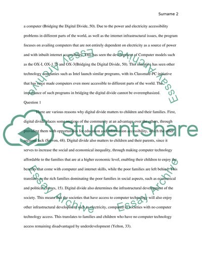 Chose an interesting Topic - Make it strong or Use Bridging the Digital Divide