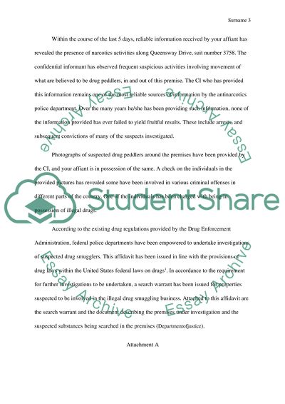 Writing a Search Warrant