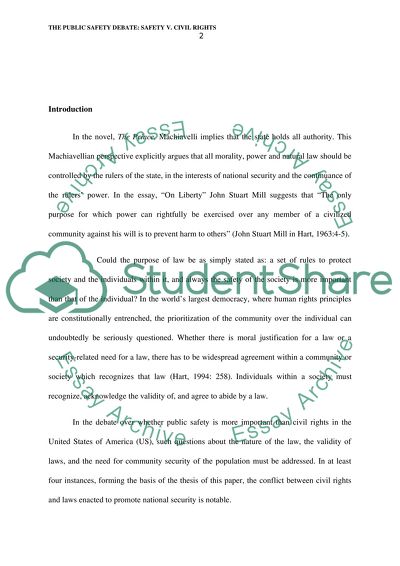 Key Issues in the Public Safety versus Civil Rights Debate