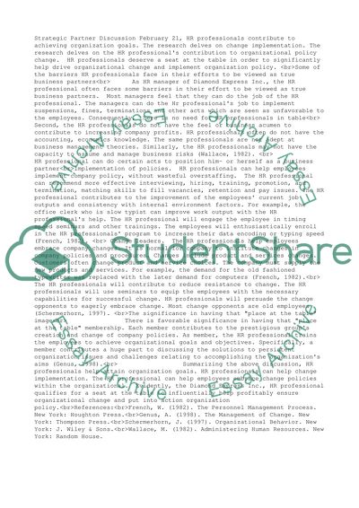 Strategic Partner Discussion