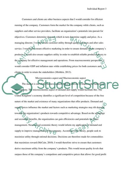 Business Aspects in Running the Company Effectively