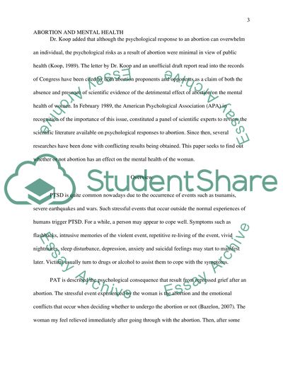 Essay For Health Example Of A Essay Paper also Research Paper Essays Abortion And Mental Health Research Paper Example Topics Essay Term Paper