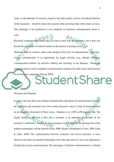 Influence of face-to-face communication on customer satisfaction