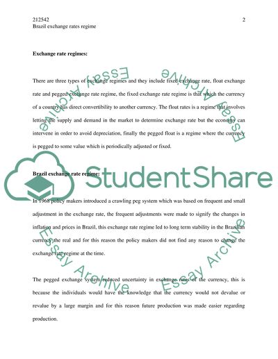 Brazil exchange rates regime history and analysis from 1960 to 1975 (economics paper)