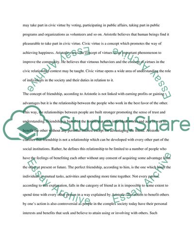 Aristotles Philosophy of Civic Relationships