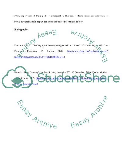 Movement Analysis in Dirty Dance