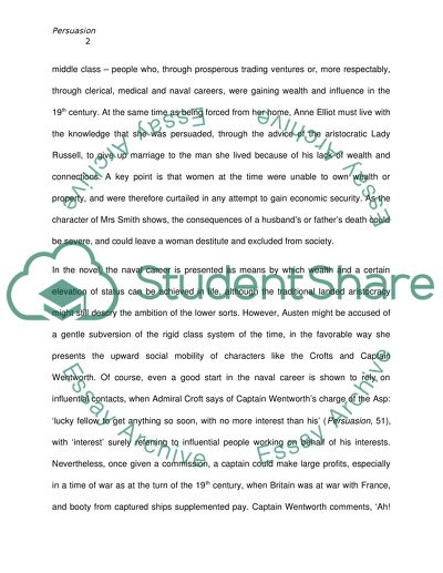 Social Class and Class Conflict in Jane Austens Persuasion