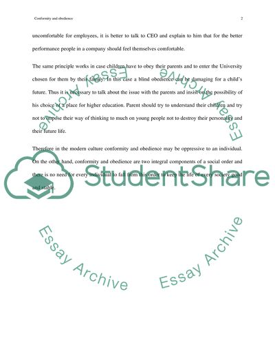 Conformity and Obedience