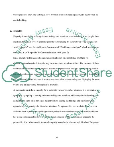 Professional Behavior in Emergency Medical Services