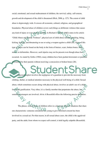 Child Abuse As It Is