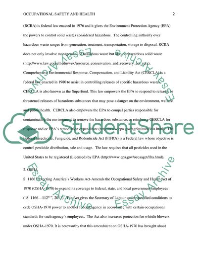 Occupational safety and health - legal aspect