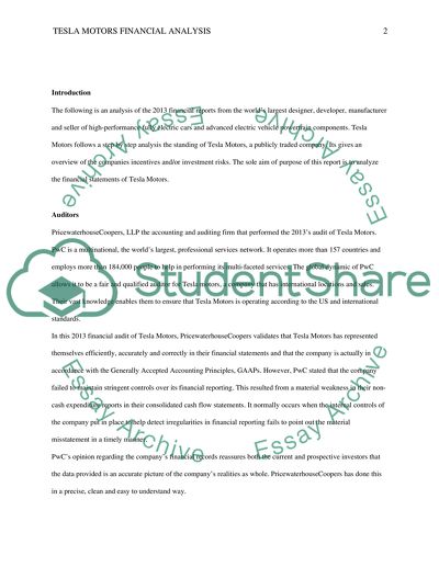 Tesla Motors Annual Analysis