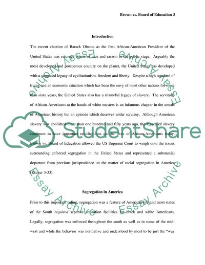 Brown vs Board of Education