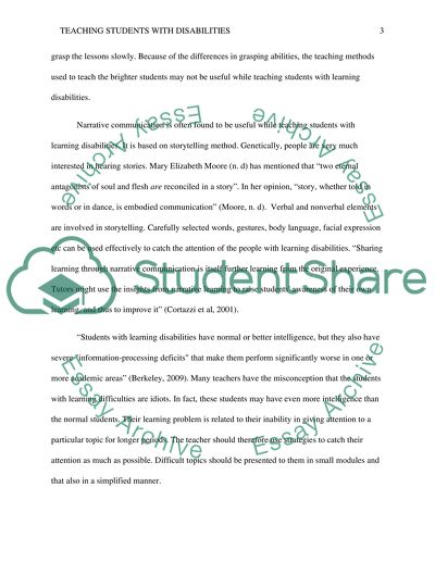 TEACHING STUDENTS WITH DISABILITIES