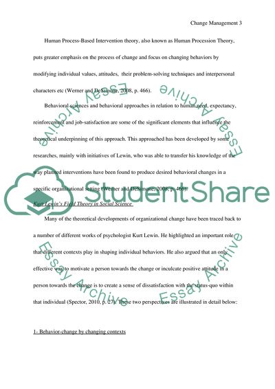 The Concept of Managing Organizational Change