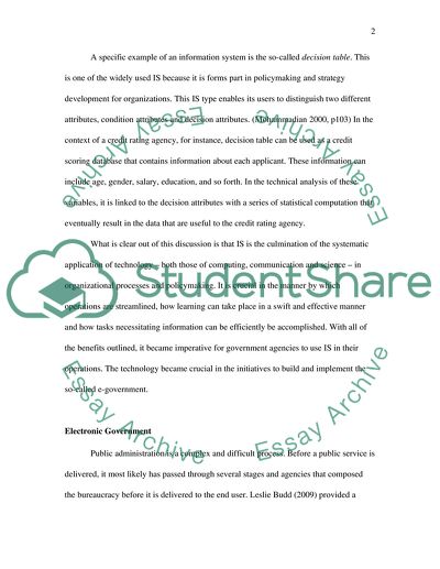 Information System and League Tables
