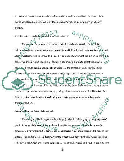 Theory that support obesity in Children