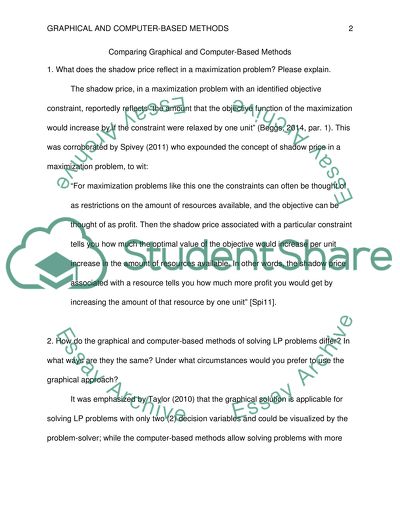 Discussion Week 7 Question 1 Comparing Graphical and Computer-Based Methods