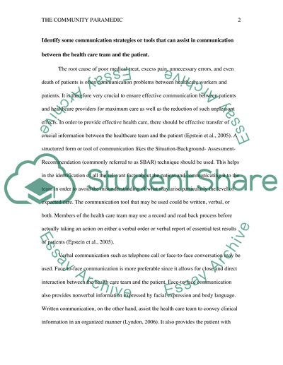 The community paramedic