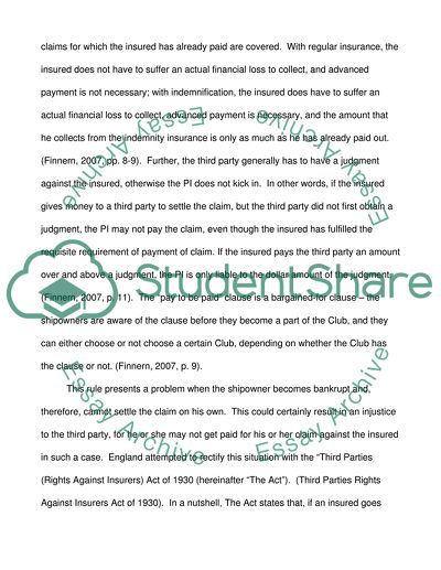 Protection and Indemnity Clubs