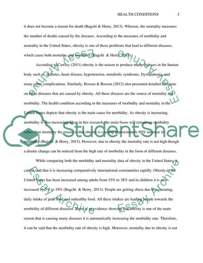 Health Conditions in the United States: The Issue of Obesity