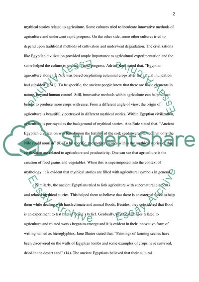 The Role of Agriculture in Mythology